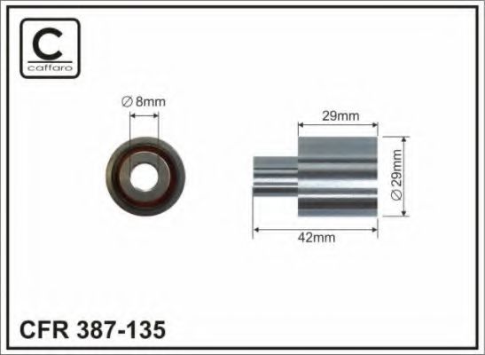 387-135 CAFFARO Deflection/Guide Pulley, timing belt