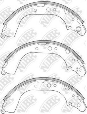 FN2305 NIBK Brake System Brake Shoe Set