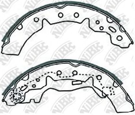 FN2354 NIBK Brake System Brake Shoe Set