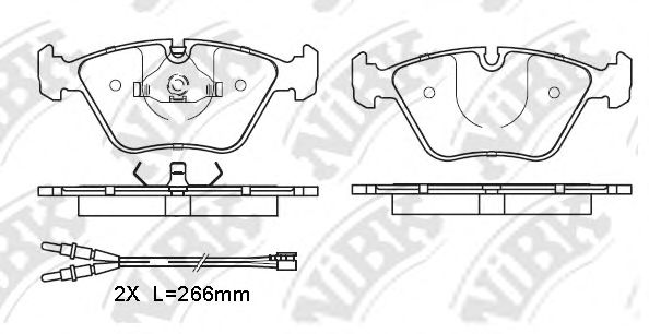 PN0012W NIBK Brake System Brake Pad Set, disc brake