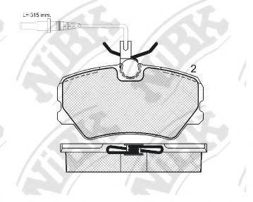 PN0297W NIBK Brake Pad Set, disc brake