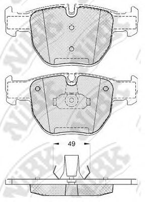 PN0334 NIBK Brake Pad Set, disc brake
