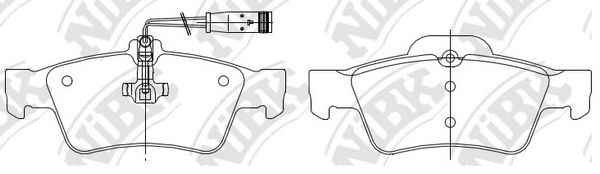 PN0344W NIBK Brake Pad Set, disc brake