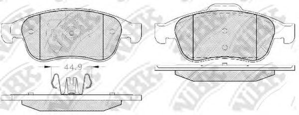 PN0551 NIBK Brake Pad Set, disc brake