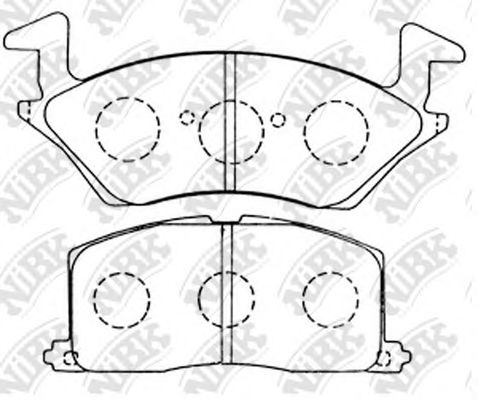 PN1256 NIBK Brake Pad Set, disc brake