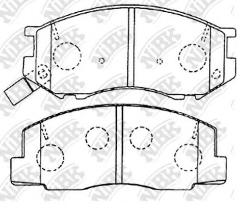 PN1328 NIBK Brake System Brake Pad Set, disc brake