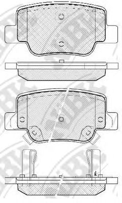 PN1842 NIBK Brake Pad Set, disc brake