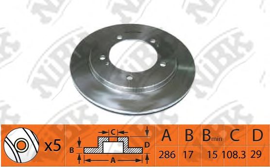 RN1491 NIBK Brake System Brake Disc