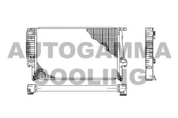 100107 AUTOGAMMA Radiator, engine cooling