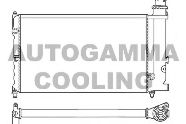 100163 AUTOGAMMA Radiator, engine cooling