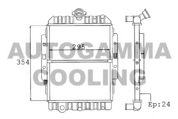 100244 AUTOGAMMA Radiator, engine cooling