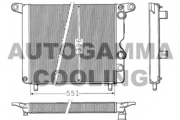 100253 AUTOGAMMA Condenser, air conditioning