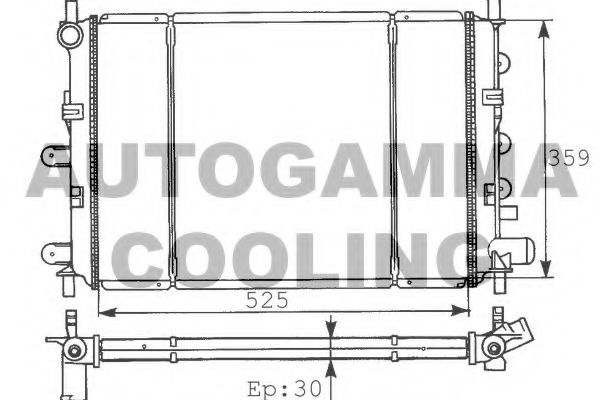 100347 AUTOGAMMA Condenser, air conditioning