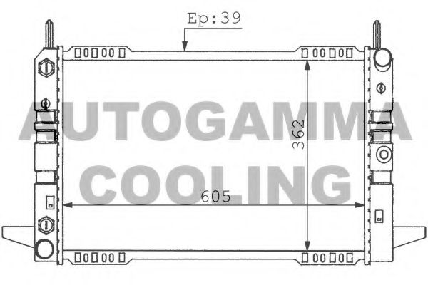 100366 AUTOGAMMA Radiator, engine cooling