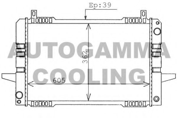 100383 AUTOGAMMA Radiator, engine cooling