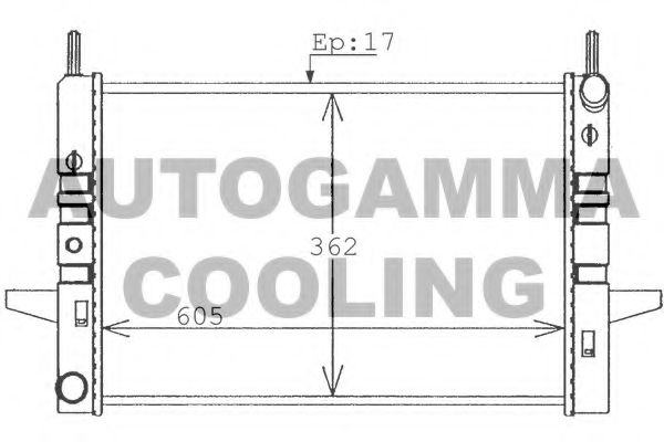 100386 AUTOGAMMA Cooling System Radiator, engine cooling