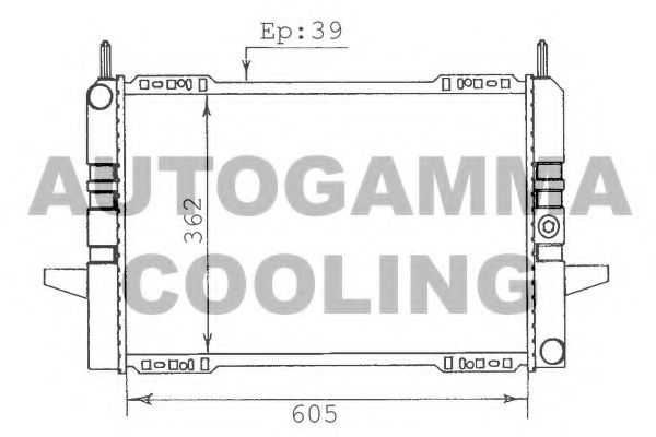 100391 AUTOGAMMA Radiator, engine cooling