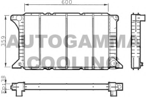 100394 AUTOGAMMA Radiator, engine cooling