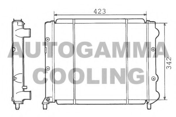 100455 AUTOGAMMA Air Conditioning Condenser, air conditioning