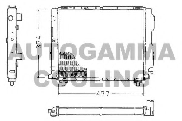100456 AUTOGAMMA Cooling System Radiator, engine cooling