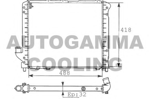 100460 AUTOGAMMA Cooling System Radiator, engine cooling