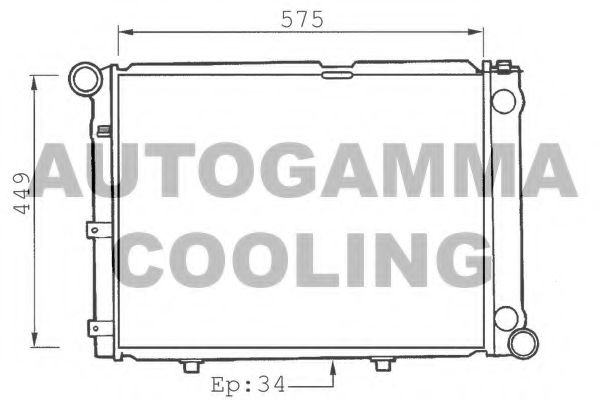 100515 AUTOGAMMA Radiator, engine cooling