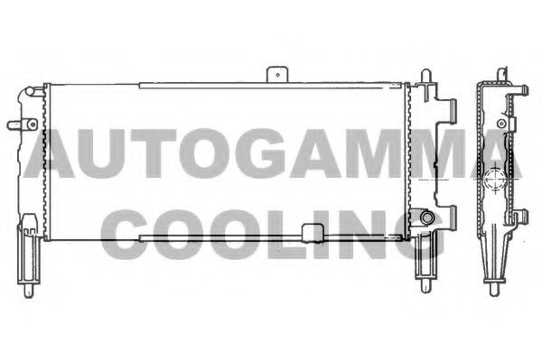 100704 AUTOGAMMA Radiator, engine cooling