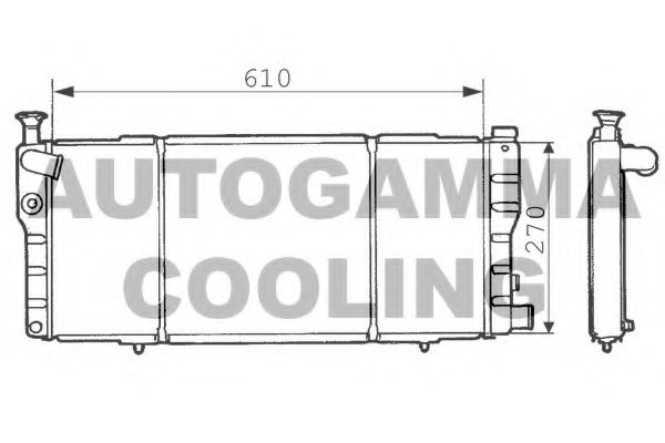 100743 AUTOGAMMA Radiator, engine cooling