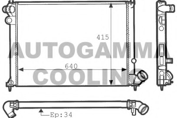 100784 AUTOGAMMA Cooling System Radiator, engine cooling