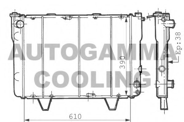 100802 AUTOGAMMA Radiator, engine cooling