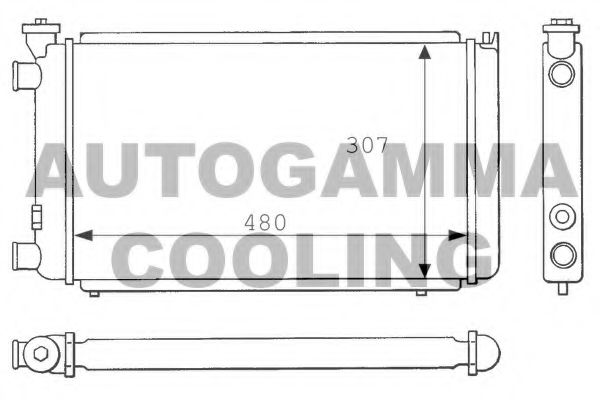 100842 AUTOGAMMA Radiator, engine cooling