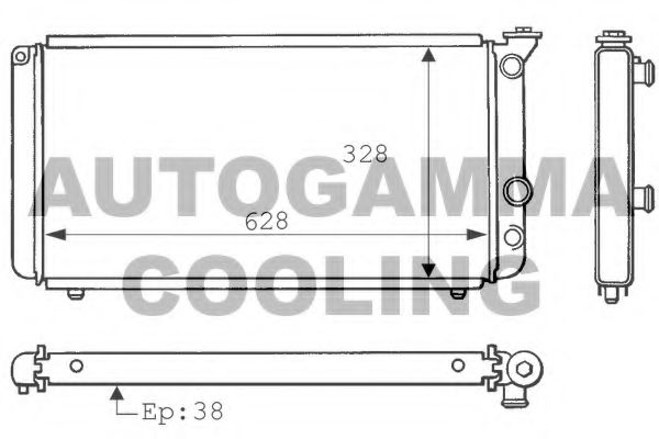 100845 AUTOGAMMA Cooling System Radiator, engine cooling