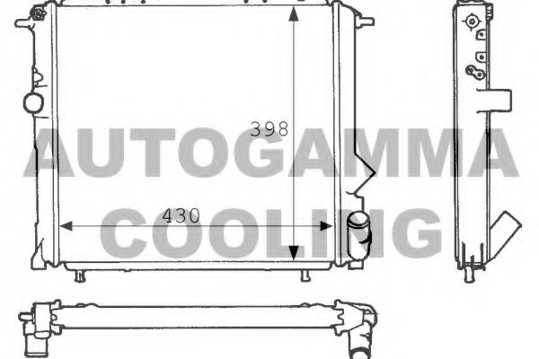 100856 AUTOGAMMA Radiator, engine cooling