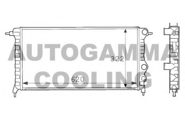 100872 AUTOGAMMA Radiator, engine cooling