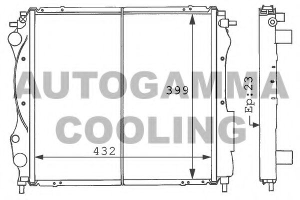 100884 AUTOGAMMA Radiator, engine cooling