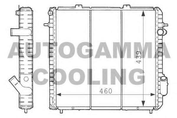 100895 AUTOGAMMA Cooling System Radiator, engine cooling