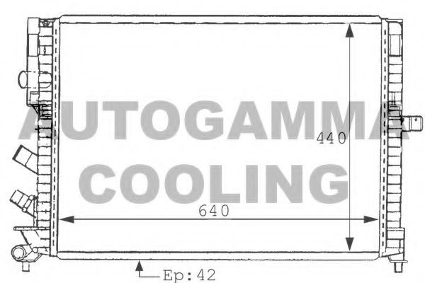 100898 AUTOGAMMA Radiator, engine cooling