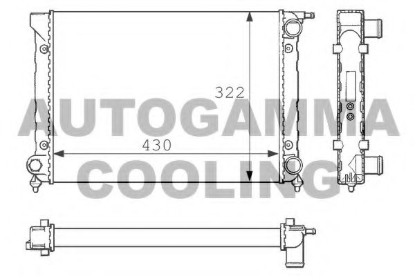 101051 AUTOGAMMA Cooling System Water Pump