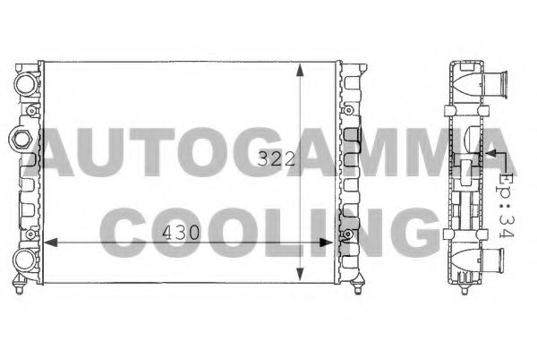 101055 AUTOGAMMA Cooling System Water Pump