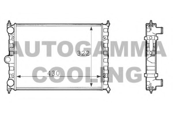 101079 AUTOGAMMA Radiator, engine cooling