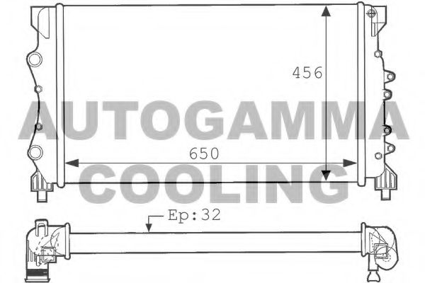 101244 AUTOGAMMA Radiator, engine cooling