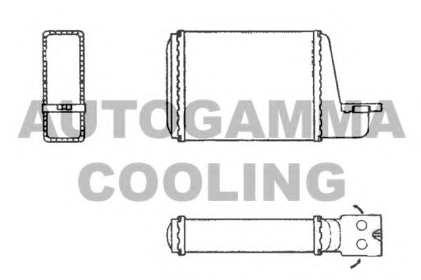 101626 AUTOGAMMA Heat Exchanger, interior heating