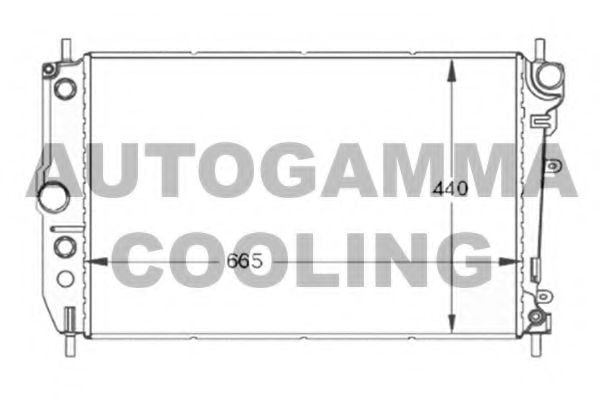 102130 AUTOGAMMA Radiator, engine cooling