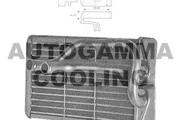 102466 AUTOGAMMA Heat Exchanger, interior heating