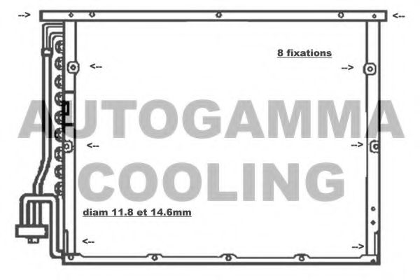 102604 AUTOGAMMA Condenser, air conditioning