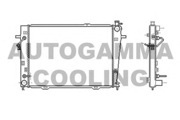 104011 AUTOGAMMA Radiator, engine cooling