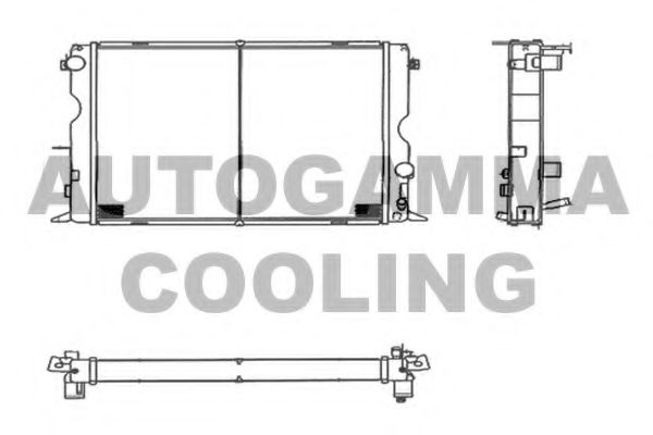 104020 AUTOGAMMA Radiator, engine cooling