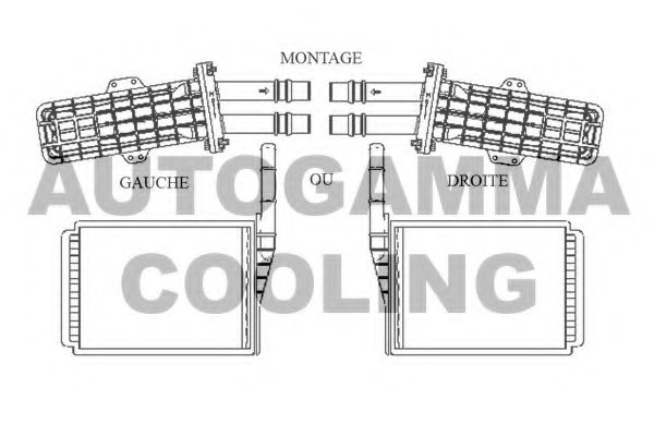104214 AUTOGAMMA Heat Exchanger, interior heating