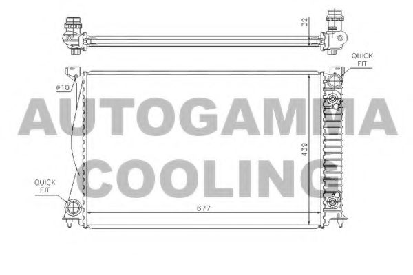 104249 AUTOGAMMA Radiator, engine cooling