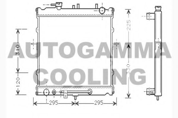 104277 AUTOGAMMA Cooling System Radiator, engine cooling